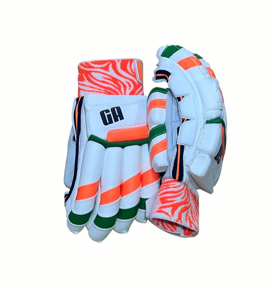 GA Savage Tri Color Cricket Batting Gloves