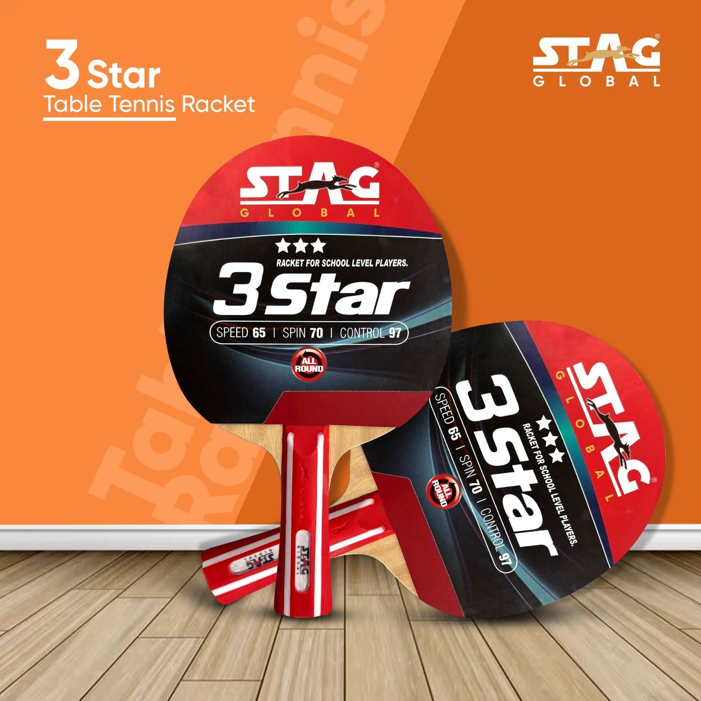 STAG 3 Star Table Tennis Racket
