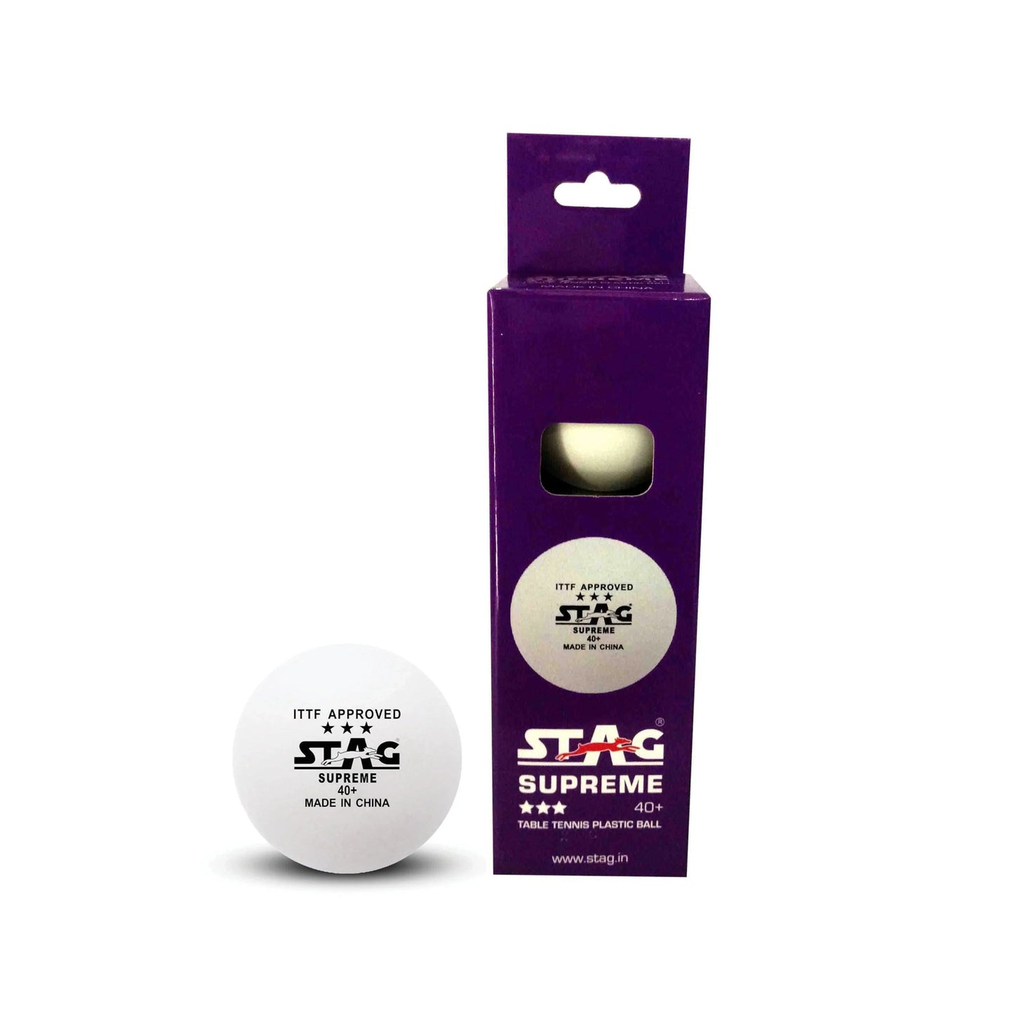 STAG 3 Star Supreme Table Tennis Ball One Dozen