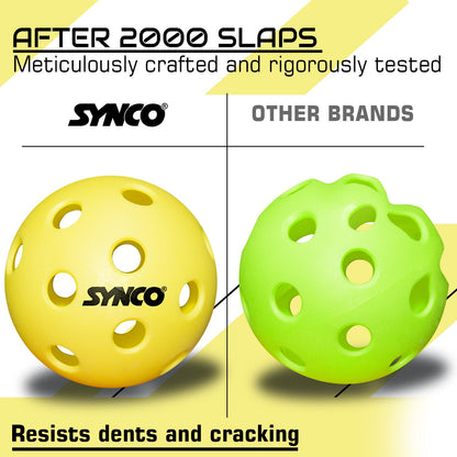 Synco Pickleball Ball S26 High Performance Indoor Pickleball Set of 3