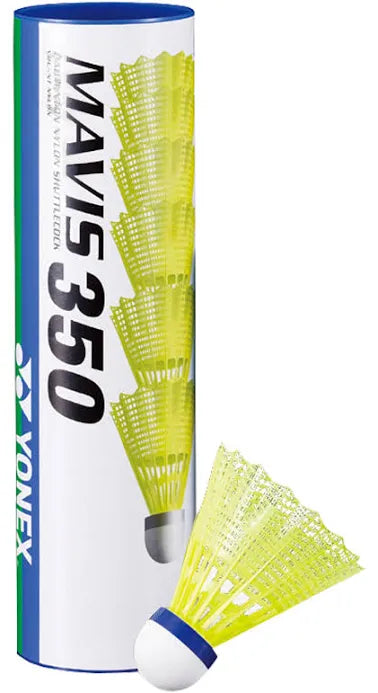 Yonex Mavis 350 Nylon Shuttle (Tube 6) Medium Yellow