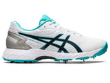 ASICS 350 Not Out White/Sea Glass Cricket Spikes (US 8, 9, 15)