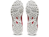Asics GEL-PEAKE Cricket Rubber Shoe WHITE/ELECTRIC RED (US 9.5, 11.5, 12, 13, 14)