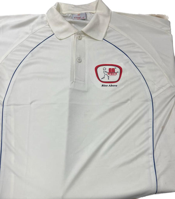 GA Cricket Shirt Cream/Off White Short Sleeves
