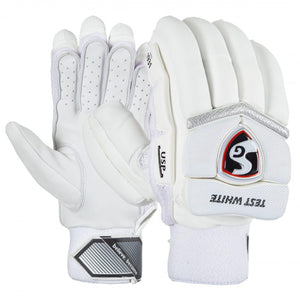 SG Test White Cricket Batting Gloves (Small Adult Size Only)
