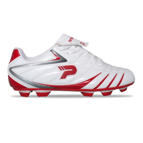 Patrick Alpha kids Football Boot White Red US 4 Only GA Sports